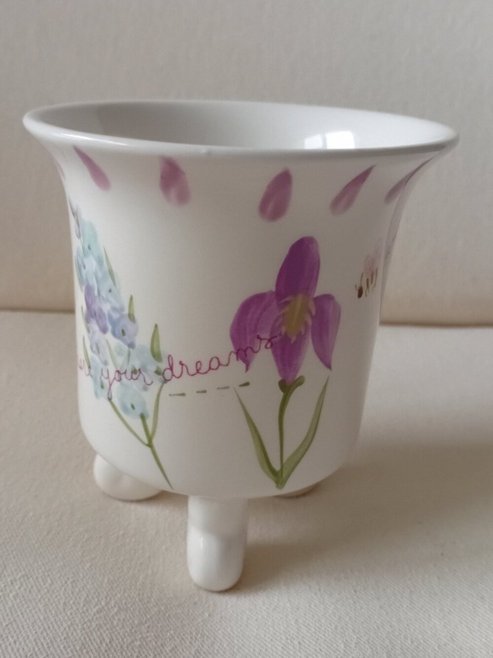Bath & Body Works Porcelain Spring 2000 Candle Holder